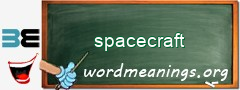 WordMeaning blackboard for spacecraft